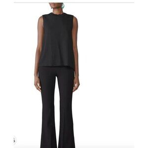 3.1 PHILLIP LIM  Black Crew Neck Twisted Tank Size 2